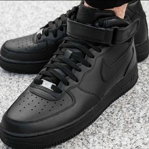 Nike Air Force 1 Mid Black AF1 GS